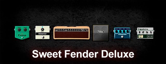 Пресет для ToneLib GFX с использованием гитарного усилителя Fender Deluxe